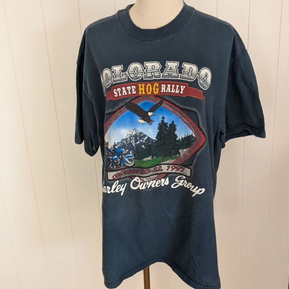 Vintage Harley Owners Rally Colorado 1997 T-Shirt -Large